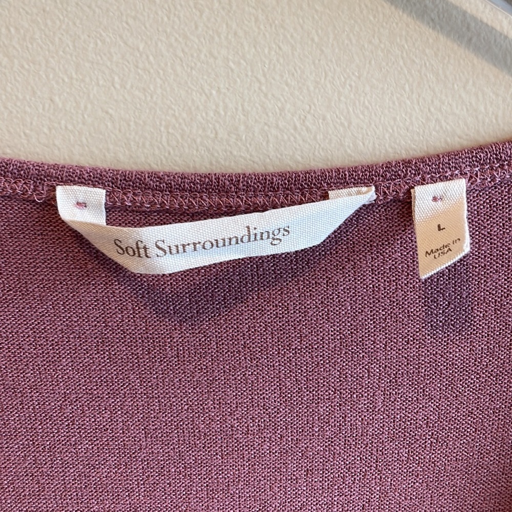 Soft Surroundings Asymmetrical Dusty Rose Tunic - Picture 3 of 3